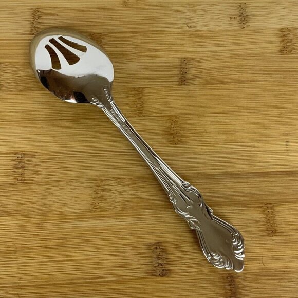Reed and Barton Duchess Of Marlborough Slotted Serving Spoon Stainless Steel - Picture 3 of 4